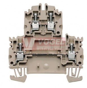 WDK 4N  svorka řadová, dvoupatrová, šroubové připojení, béžová, 800V/32A, š=6,1mm (1041900000)