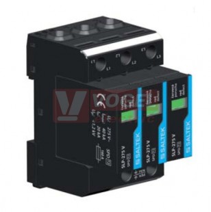 SLP-275 V/3 přepěťová ochrana, typ 2 (L1,L2,L3-PE,zem) pro sítě TN-C, 40kA (8/20µs), bez dálk.signalizace(A01760)
