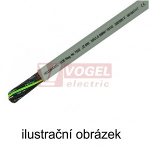 JZ-500   7G  4,0mm2 kabel flexibilní, PVC šedý, číslované žíly se ze/žl (10144)