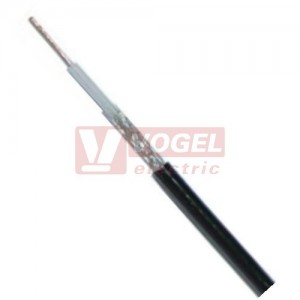 Kabel koaxiální 50 Ohm RG174/U PE dielektrikum, černý, prům.2,8mm