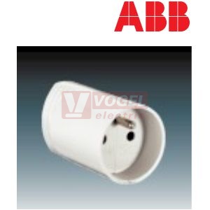 5543N-C02100 B Zásuvka pohyblivá chráněná, přímá, bílá, 16A/230V, max 2,5mm2