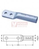 240x2x16 ALU40  kabelové oko AL 240mm2/2xM16, trubkové, dvouděrové