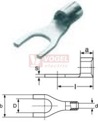 2,5x 5  KU-SP-U Vidlice neizol.(St.ozn.S 2,5-U5)