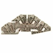 ZDK 4 S/L/PE svorka 2-patrová,(L,PE) pružinová, béžová, š=6mm, v=50mm, l=123mm (1733300000)