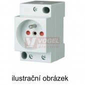 Z7-SDF 230-BS zásuvka 230V, montáž na DIN lištu