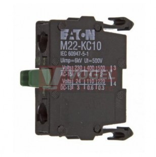 M22-KC10 Kontaktní prvek, šroubové svorky, zadní upevnění, 1Z (216380)