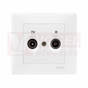 SDN3301721 Zásuvka TV-R, koncová, polar, kompletní přístroj včetně rámečku, verze DIY