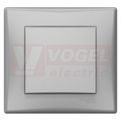 SDN0400260 Přepínač střídavý, ř. 6, aluminium, kompletní přístroj včetně rámečku, verze DIY
