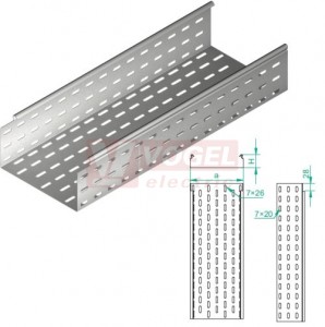 Žlab perf šxv 100x110 KCJ100H110/3N , tl.1,0mm (120410)