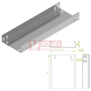 Žlab plný šxv 600x 60 KBP600H60/3, tl.1,5mm (162060)