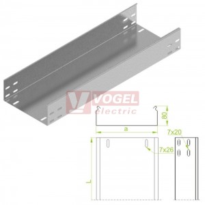 Žlab plný šxv 400x 80 KBP400H80/3, tl.1,5mm (182040)