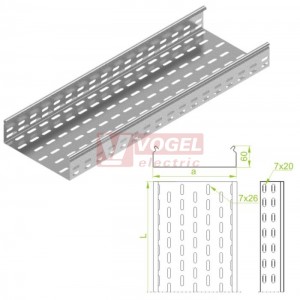 Žlab perf šxv  50x 60 KCP50H60/3 N , tl.1,5mm (860205)