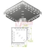 Koleno ploché 90° 200x 50 KKJ200H50, perforované, ostrý roh, tl.1,0mm (156220)