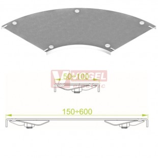 Víko kolena ploché 90° PZKKPJ50, tl.1,0mm, se zámkem víka (100114)