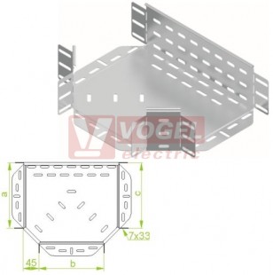 T-kus plochý TKJ150H100, perforovaný, ostrý roh, tl.1,0mm (112515)