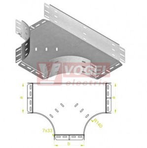 T-kus plochý TKPJ100H110 , plný, oblý roh, tl.1,0mm (122914)