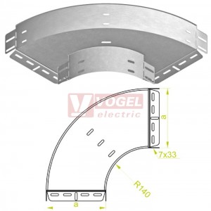 Koleno ploché 90° 400x 80 KKPP400H80, plné, oblý roh, tl.1,5mm (181214)