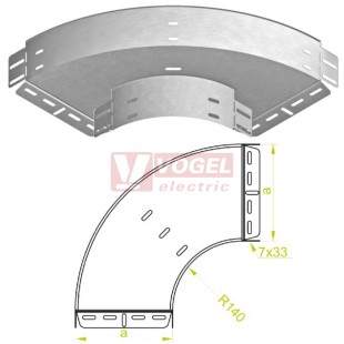 Koleno ploché 90° 500x 80 KKPP500H80, plné, oblý roh, tl.1,5mm (181314)