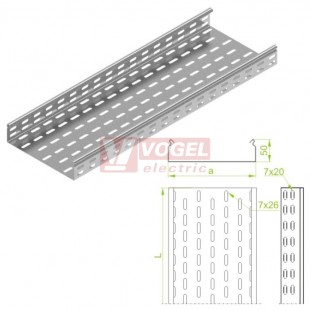 Žlab perf šxv 100x 50 KCP100H50/3 N , tl.1,5mm (151410)