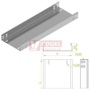 Žlab plný šxv 100x 50 KBP100H50/3, tl.1,5mm (152610)