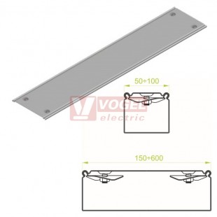 Víko žlabu 100 PZKP100/2, šířka 100mm, provedení se zámkem (4x), tl.1,5mm (102110)