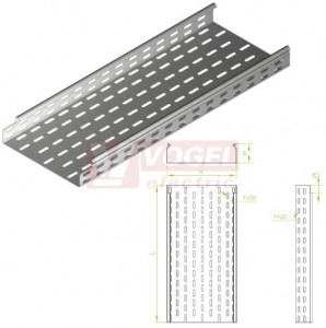 Žlab perf šxv 600x 42 KCJ600H42/3 N , tl.1,0mm (140260)