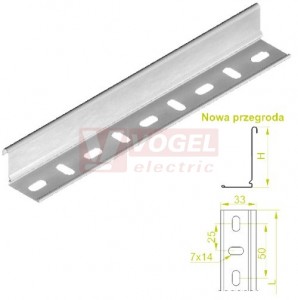 Přepážka do žlabu PGR50/3N, tl. 0,5mm (150209)