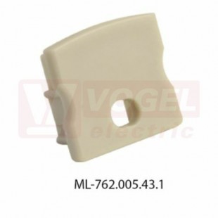 Koncovka s otvorem pro P07, stříbrná barva, 1 ks (762.005.43.1)