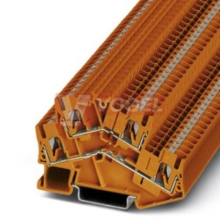 PTTBS 2,5 OG svorka řadová, dvoupatrová, PUSH-IN, oranžová, š=5,2mm (3209605)