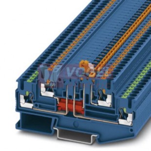PTT 2,5-L/MT BU svorka řadová, dvoupatrová, rozpojení pouze v horním patře, PUSH-IN, 16A, modrá, š=5,2mm (3210257)