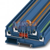 PTT 2,5-L/MT BU svorka řadová, dvoupatrová, rozpojení pouze v horním patře, PUSH-IN, 16A, modrá, š=5,2mm (3210257)