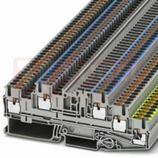 PTB 2,5-PE/L/NTG svorka instalační, 3-patrová, PUSH-IN, 30A, barva šedá, (1xPE), š=5,2mm (3210545)