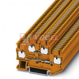 PTTB 2,5 OG svorka řadová, 2-patrová, 4 svorky,  PUSH-IN, oranžová, š=5,2mm (3210568)