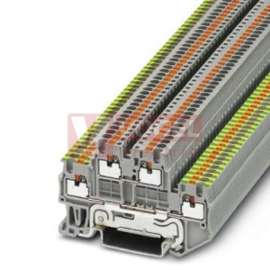 PTTB 1,5/S-PE/L svorka řadová dvoupatrová, PUSH-IN, šedá, š=3,5mm (3208553)