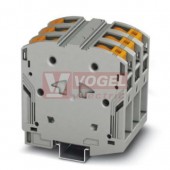 PTPOWER 95-3L svorka řadová, blokovaná, 1000V AC/1500V DC, 232A, připojení Power Turn, 6 přípojek, 3 póly, šedá, š=25mm (3260109)