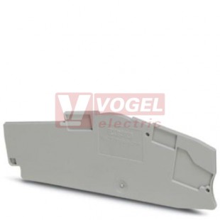 D-PTME 6-CT/1P Zakončovací kryt, délka: 114,3 mm, šířka: 2,2 mm, výška: 41,9 mm, barva: šedá (3212303)