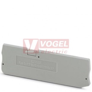 D-PT 1,5/S-QUATTRO/2P bočnice šedá, š=2,2mm (3212426)