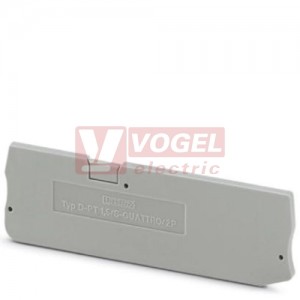 D-PT 1,5/S-QUATTRO/2P bočnice šedá, š=2,2mm (3212426)