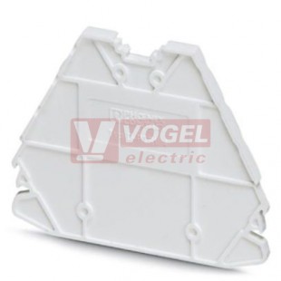D-PTRV 4 WH Zakončovací kryt, délka=63,6 mm, šířka=3,8 mm, výška=48,9 mm, barva bílá (3270151)