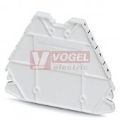 D-PTRV 4 WH 1-4 Zakončovací kryt, délka=63,6 mm, šířka=2,2 mm, výška=48,9 mm, barva bílá (3270152)