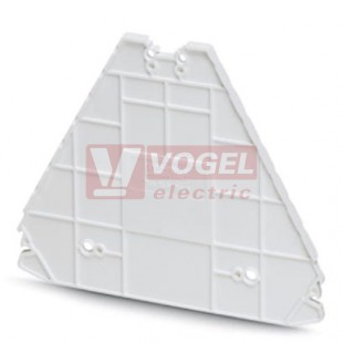 D-PTRV 8 WH  Zakončovací kryt, délka=100 mm, šířka=3,8 mm, výška=80,8 mm, barva bílá (3270154)