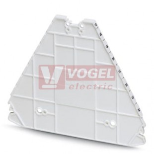 D-PTRV 8 WH 17-24 LGS Zakončovací kryt, délka=100 mm, šířka=2,2mm, výška=80,8 mm, barva bílá (3270214)