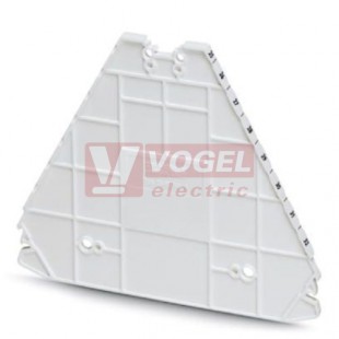 D-PTRV 8 WH 25-32 LGS Zakončovací kryt, délka=100 mm, šířka=2,2mm, výška=80,8 mm, barva bílá (3270216)
