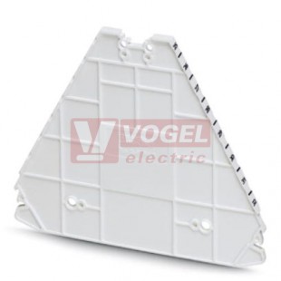 D-PTRV 8 WH 1-16 Zakončovací kryt, délka=100 mm, šířka=2,2mm, výška=80,8 mm, barva bílá (3270228)