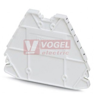 D-PTRV 4 WH 1-4 LGS Zakončovací kryt, délka=63,6mm, šířka=2,2mm, výška=48,9mm, barva bílá (3270234)