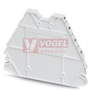 D-PTRV 4 WH A-D LGS Zakončovací kryt, délka=63,6mm, šířka=2,2mm, výška=48,9mm, barva bílá (3270235)