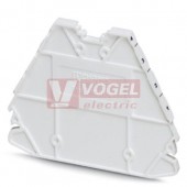 D-PTRV 4 WH 4-1 Zakončovací kryt, délka=63,6mm, šířka=2,2mm, výška=48,9mm, barva bílá (3270236)