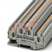 PTTB 4 svorka řadová, 2-patrová, PUSH-IN, šedá, š=6,2mm (3211786)