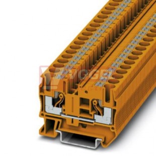 PT 6 OG svorka řadová, PUSH-IN, oranžová, přípojky 1/1, š=8,2mm (3211820)