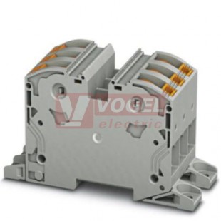 PTPOWER 35-3L-F svorka řadová 35mm2, blokovaná, 1000V/125A, připojení Power Turn, 6 přípojek, 3 póly, š=48mm (3212072)
